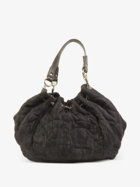 CHANEL Pre-Owned CC quilted denim tote bag