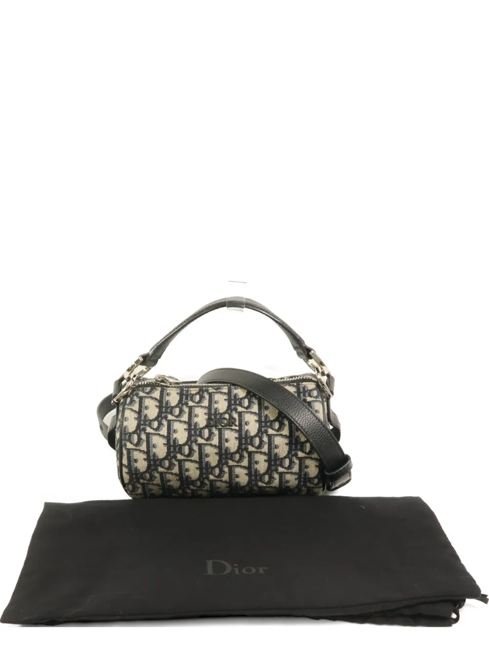 Pre-owned Dior Oblique Roller Shoulder Bag In Neutral