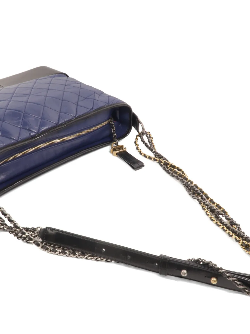 CHANEL Pre-Owned Gabrielle gewatteerde schoudertas Blauw