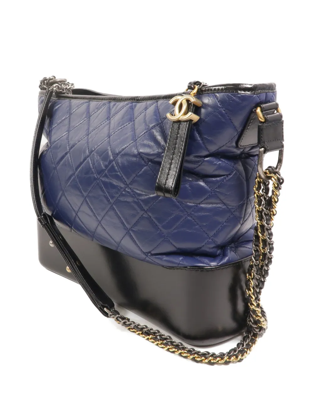CHANEL Pre-Owned Gabrielle gewatteerde schoudertas Blauw