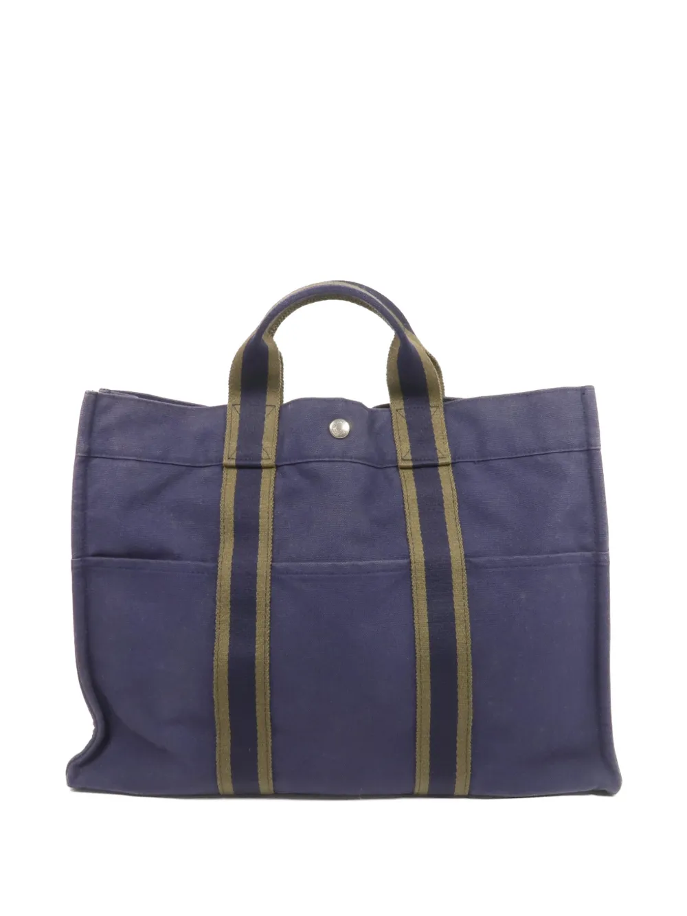 Hermès Pre-Owned MM Herline canvas tote bag - Blu
