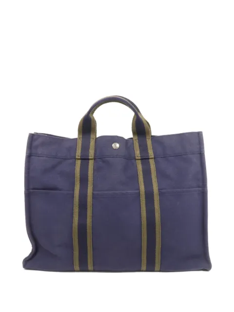 Hermès Pre-Owned MM Herline canvas tote bag