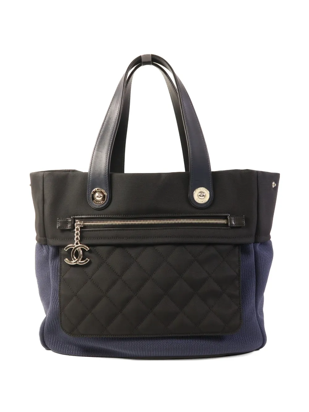 CHANEL Pre-Owned CC quilted tote bag - Blu