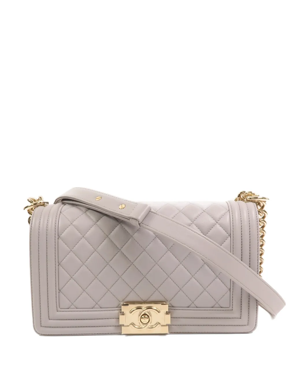 CHANEL Pre-Owned Boy quilted shoulder bag - Grigio