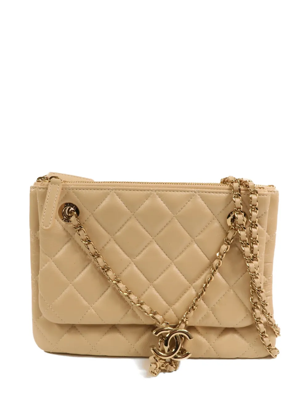 CHANEL Pre-Owned quilted CC shoulder bag - Neutrals