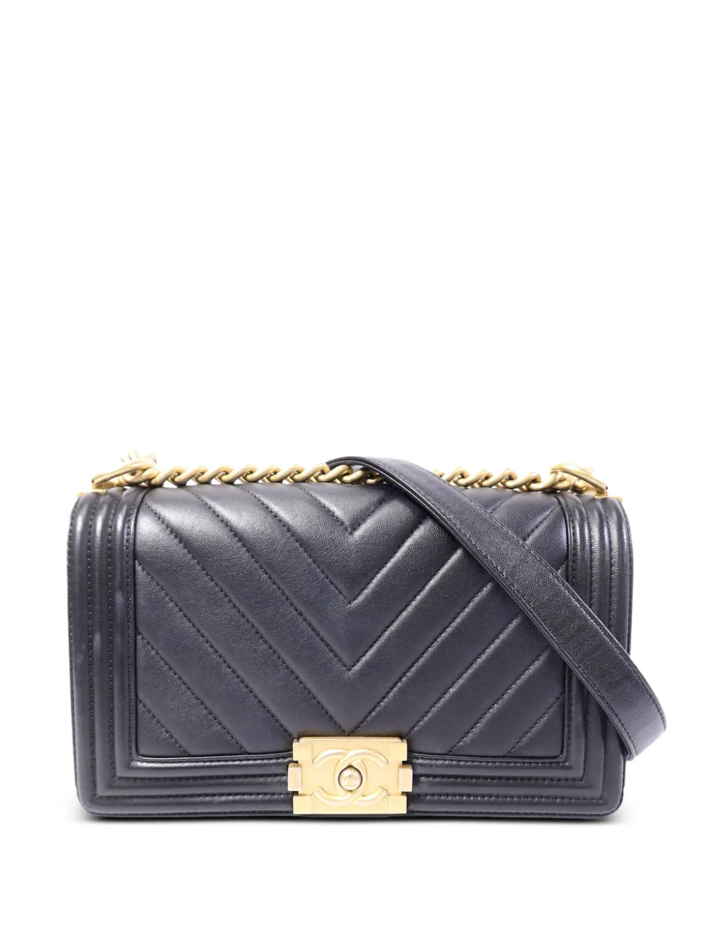 CHANEL Pre-Owned Boy chevron-quilted shoulder bag - Nero