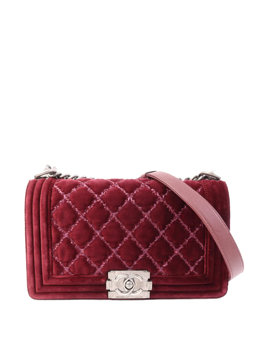 CHANEL Pre-Owned 25 Boy quilted shoulder bag - Rosso