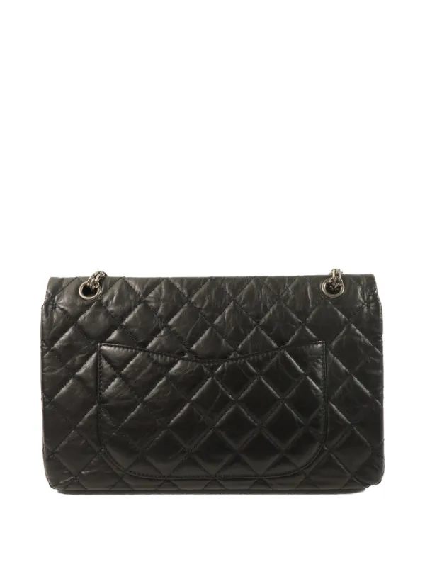 未使用　CHANEL ブラック キルティング ショルダーバッグ CHANEL Pre-Owned 2.55 キルティング ショルダーバッグ | ブラック