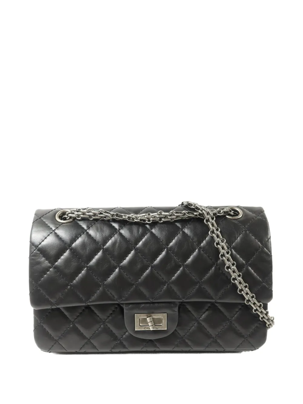 CHANEL Pre-Owned 2.55 Reissue diamond-quilting shoulder bag - Black