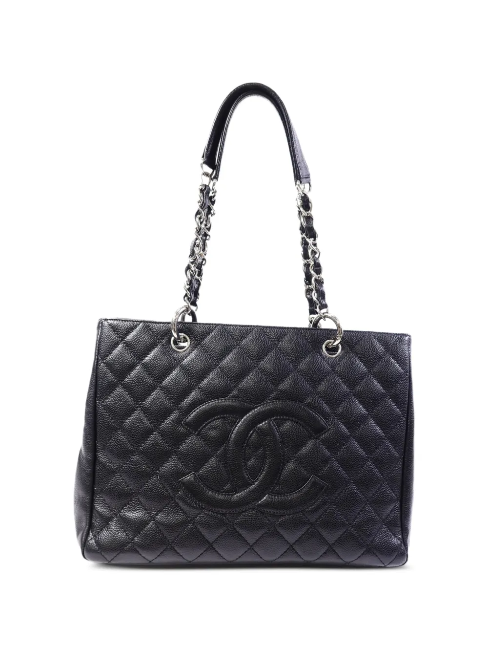 CHANEL Pre-Owned GST interlocking-CC logo tote bag - Nero