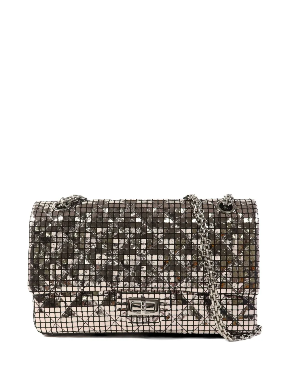 CHANEL Pre-Owned quilted-suede chain-strap shoulder bag - Argento