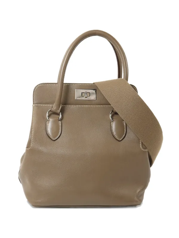 Hermès Pre-owned 2012 Tool Box 20 Leather Tote Bag in Brown