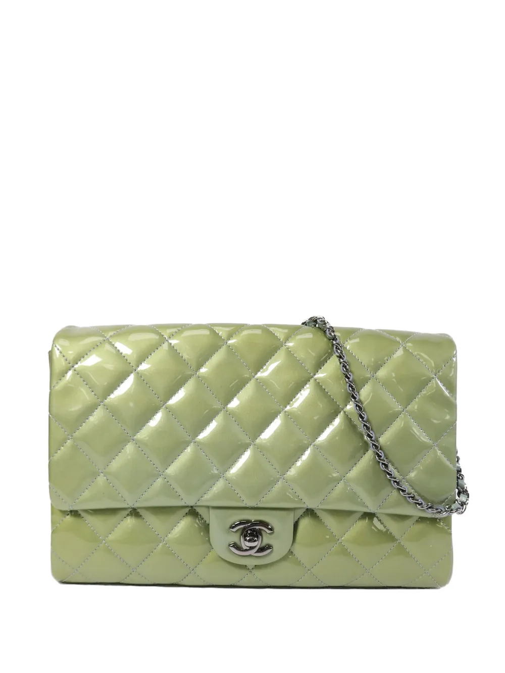 CHANEL Pre-Owned Classic Flap chain shoulder bag - Verde
