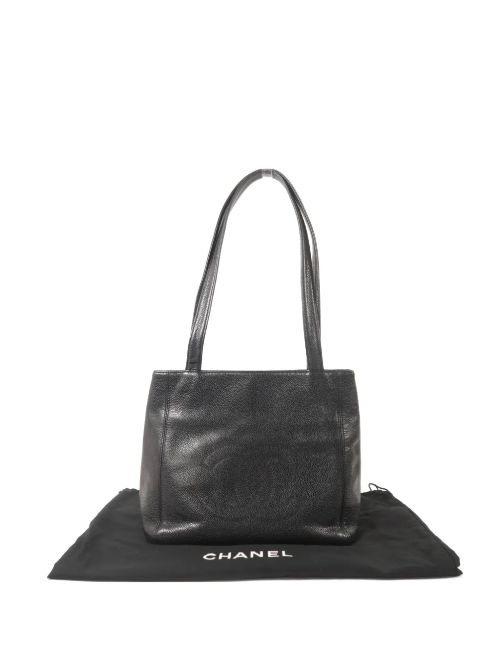 Pre-owned Chanel Cc Interlocking Shoulder Bag In Black