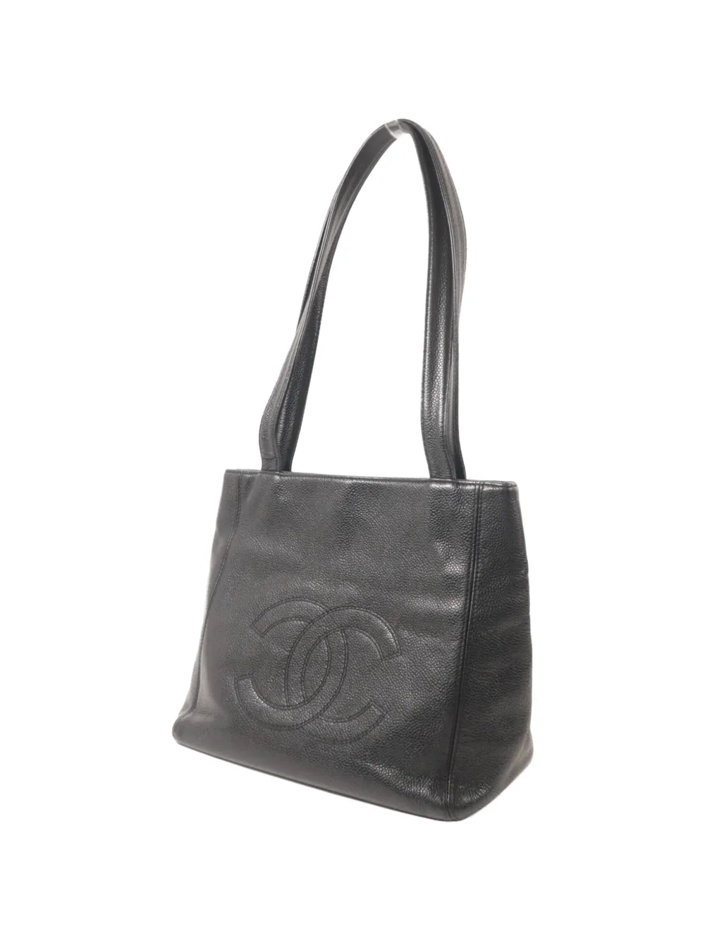 Pre-owned Chanel Cc Interlocking Shoulder Bag In Black