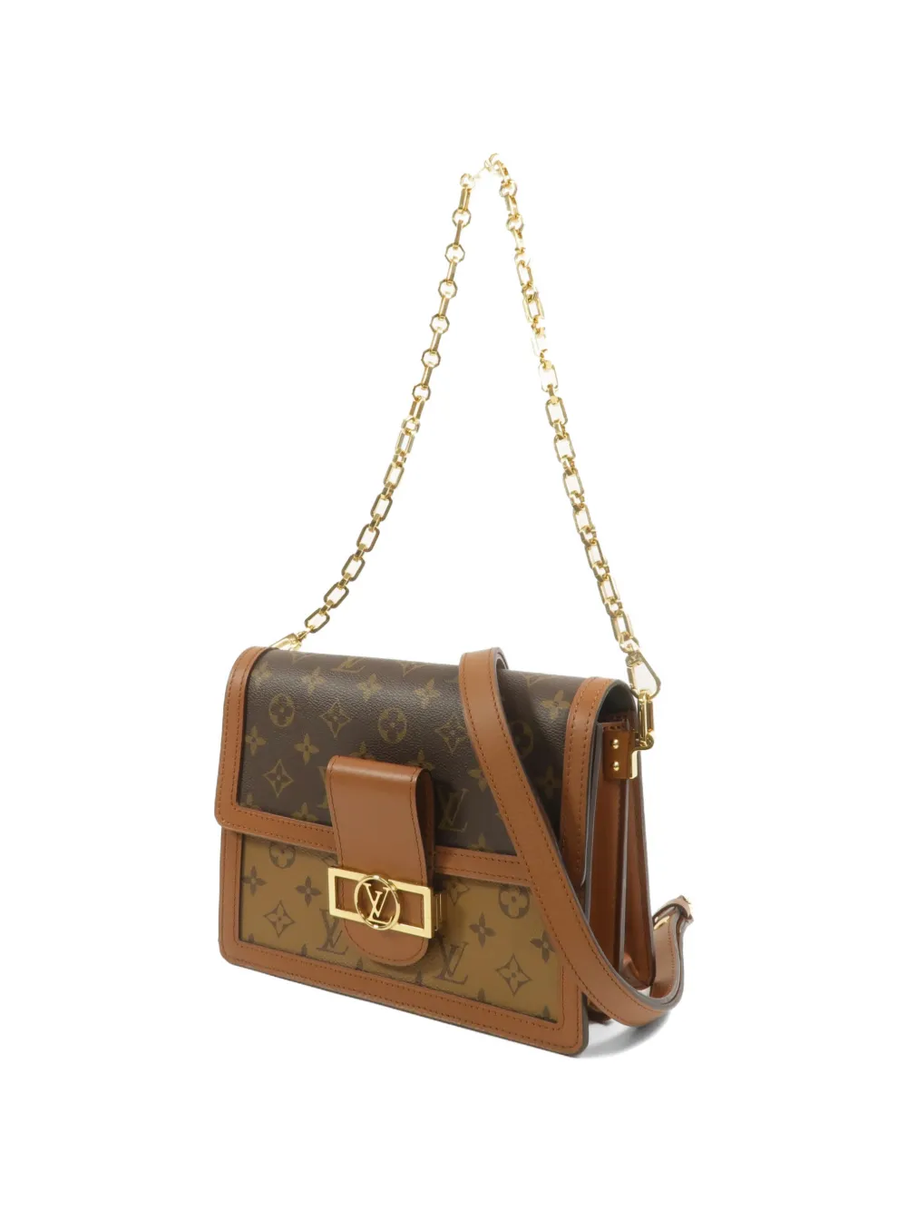 Louis Vuitton Pre-Owned MM Dauphine Monogram Reverse schoudertas Bruin