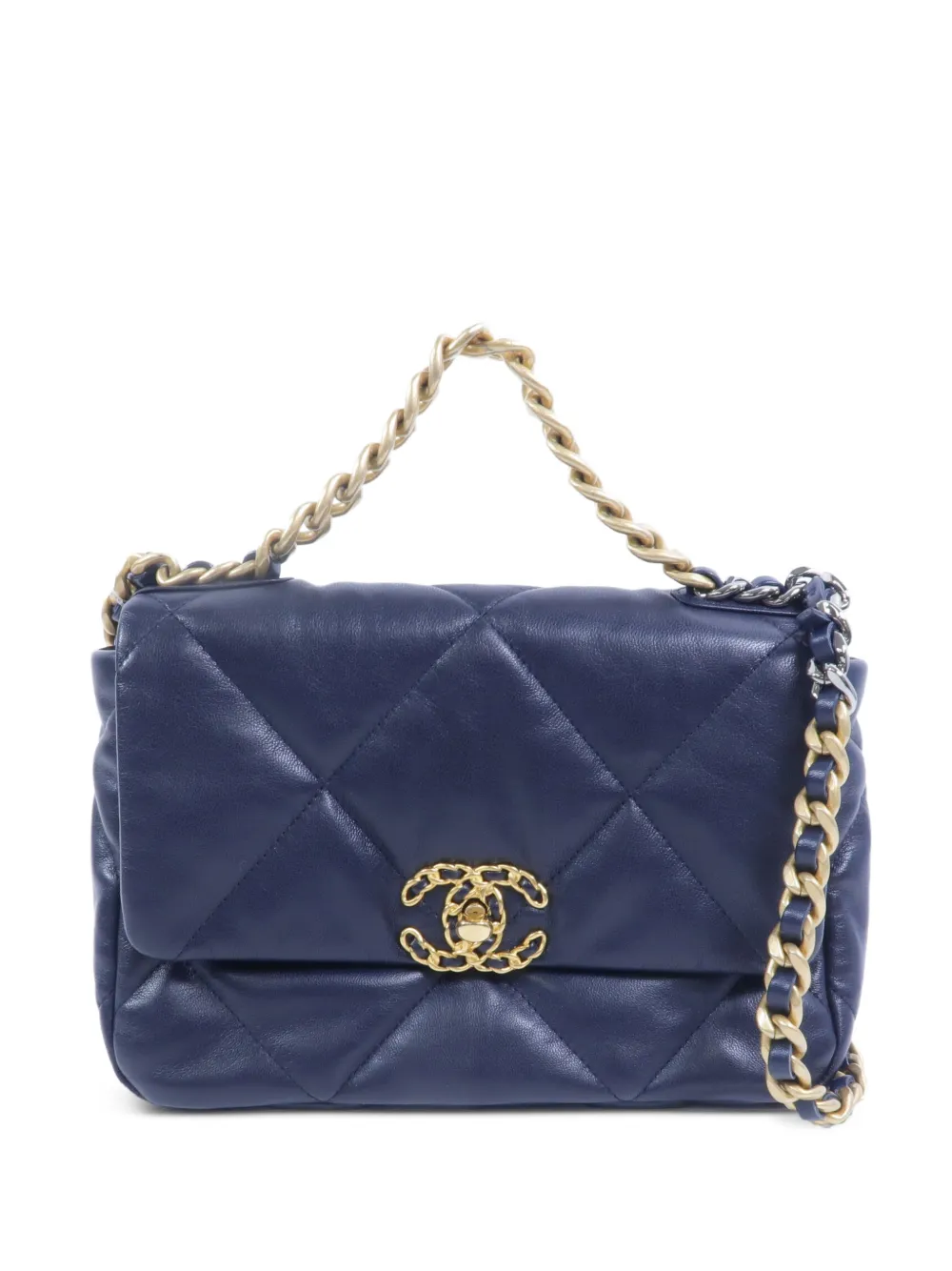 CHANEL Pre-Owned Chanel 19 quilted tote bag - Blu