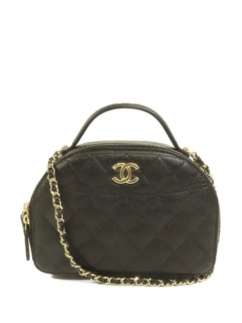 CHANEL Pre-Owned CC diamond-quilted Bowling shoulder bag