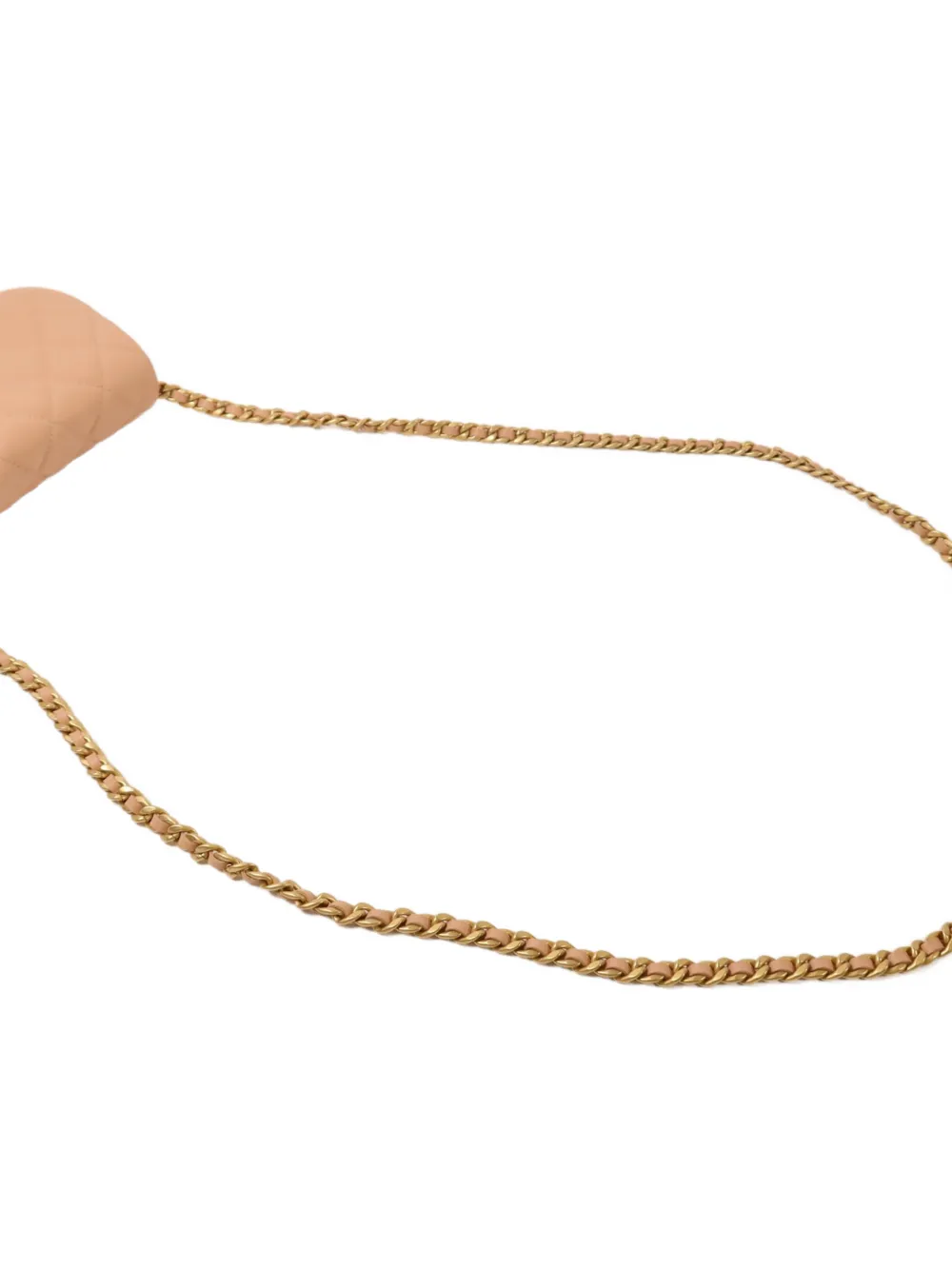 CHANEL Pre-Owned Gewatteerde schoudertas met CC draaislot Beige