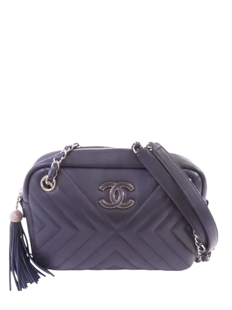 CHANEL Pre-Owned Camera CC-logo chevron-quilted shoulder bag