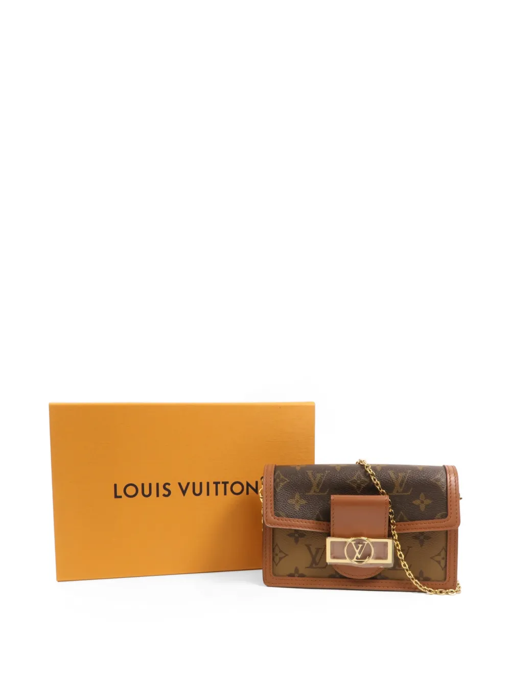 Louis Vuitton Pre-Owned Dauphine Monogram Reverse schoudertas Bruin