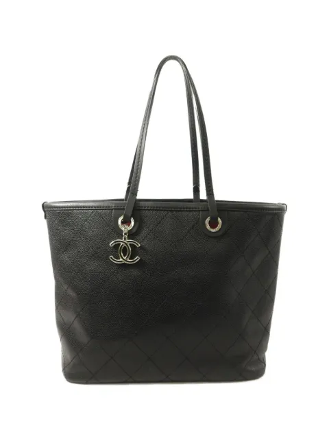 CHANEL Pre-Owned стеганая сумка на плечо с логотипом CC
