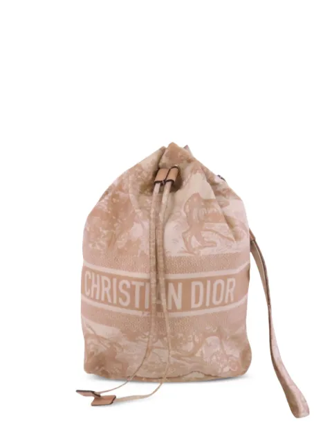 Christian Dior Pre-Owned Toile de Jouy drawstring pouch handbag