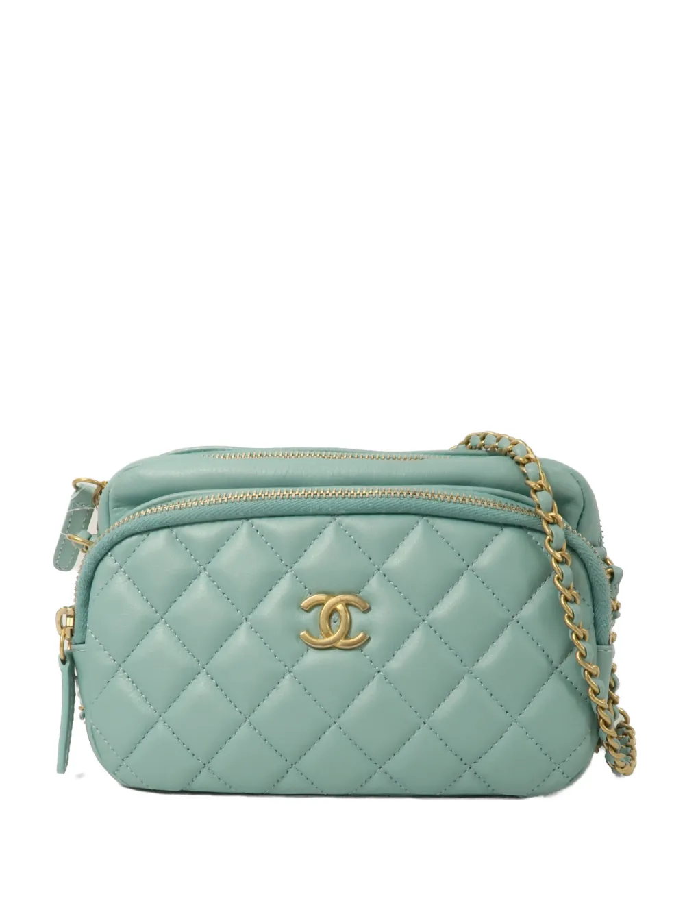 CHANEL Pre-Owned CC quilted camera bag - Blu