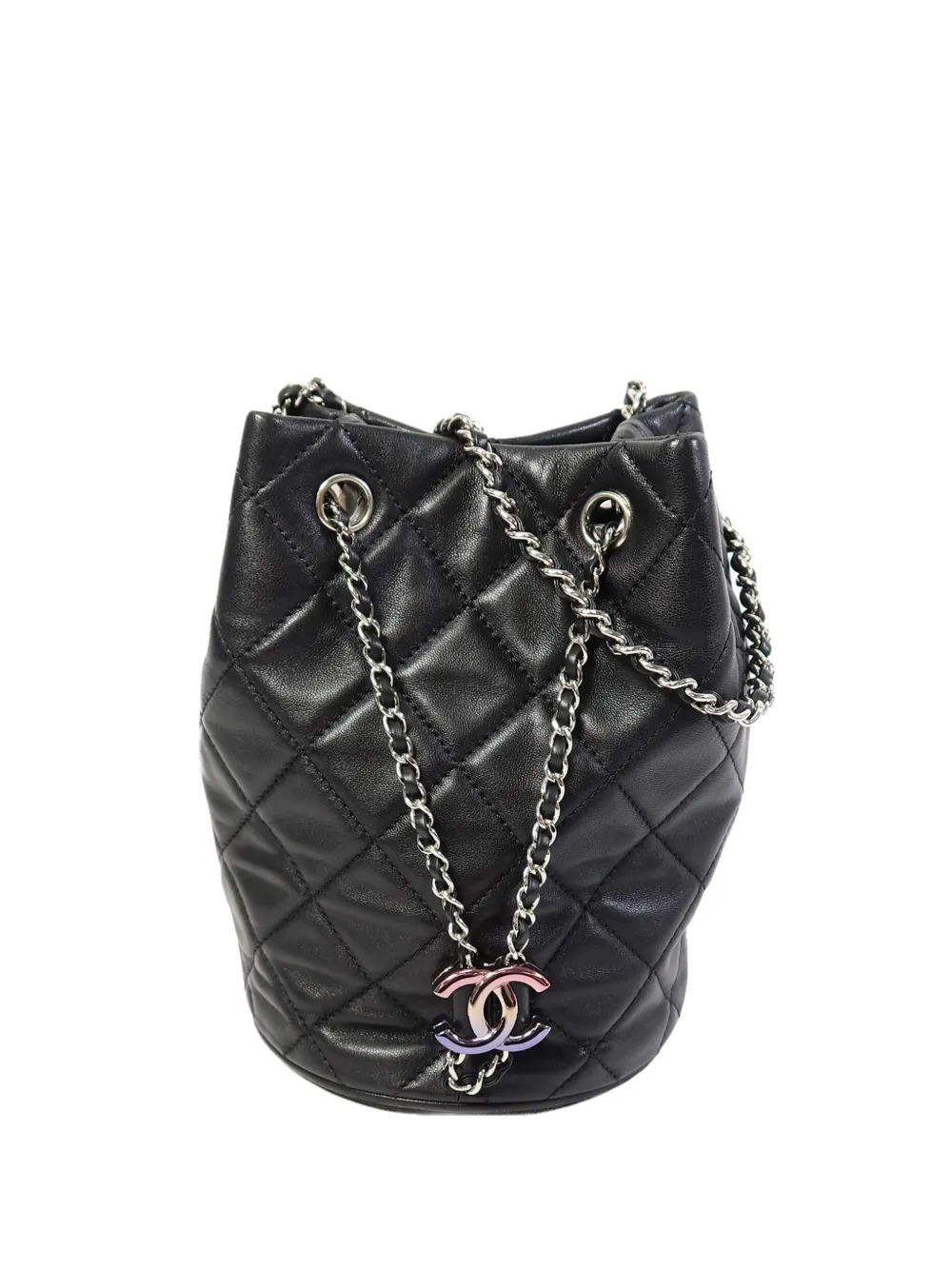 CHANEL Pre-Owned CC quilted bucket bag - Nero