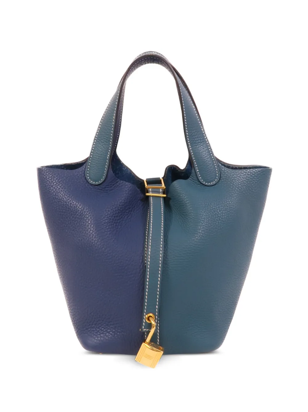 Hermès Pre-Owned 2019 Taurillon Clemence Picotin PM tote bag - Blu