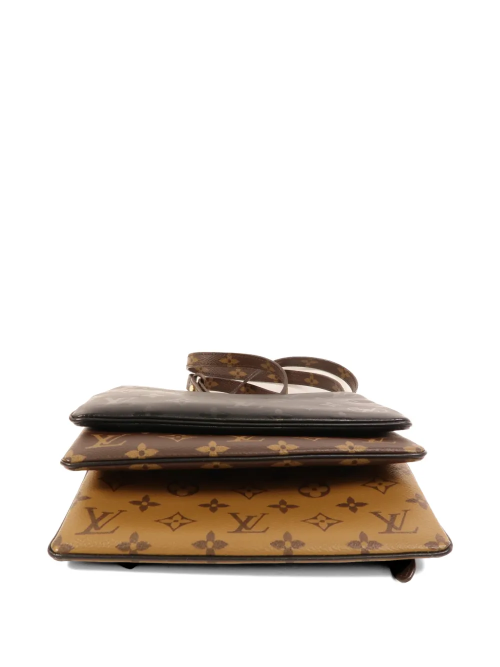 Louis Vuitton Pre-Owned Pochette LV3 Reverse schoudertas met monogram Beige