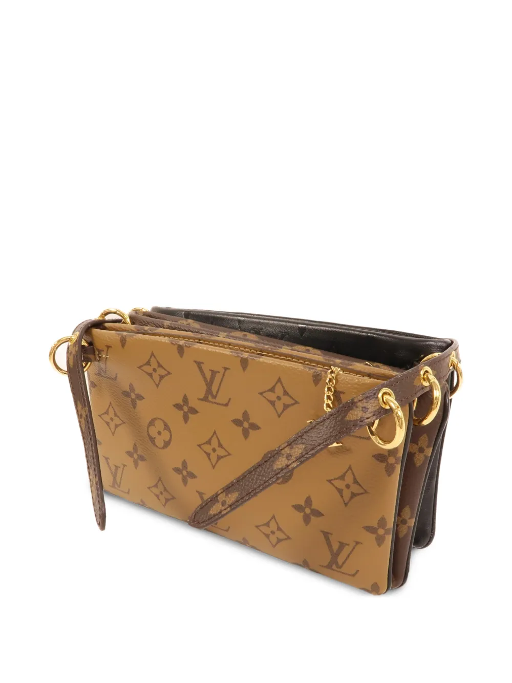 Louis Vuitton Pre-Owned Pochette LV3 Reverse schoudertas met monogram Beige