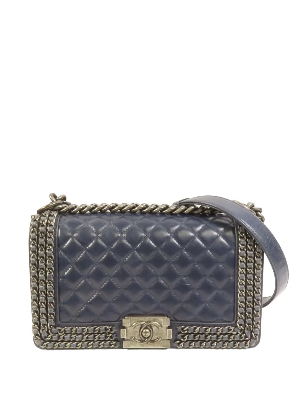 CHANEL Pre-Owned CC Boy shoulder bag - Blu