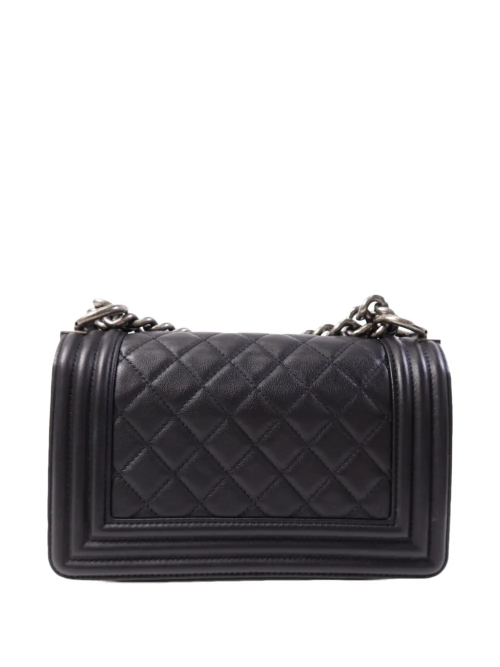 CHANEL Pre-Owned Boy schoudertas met CC-draaislot en kettingband Zwart