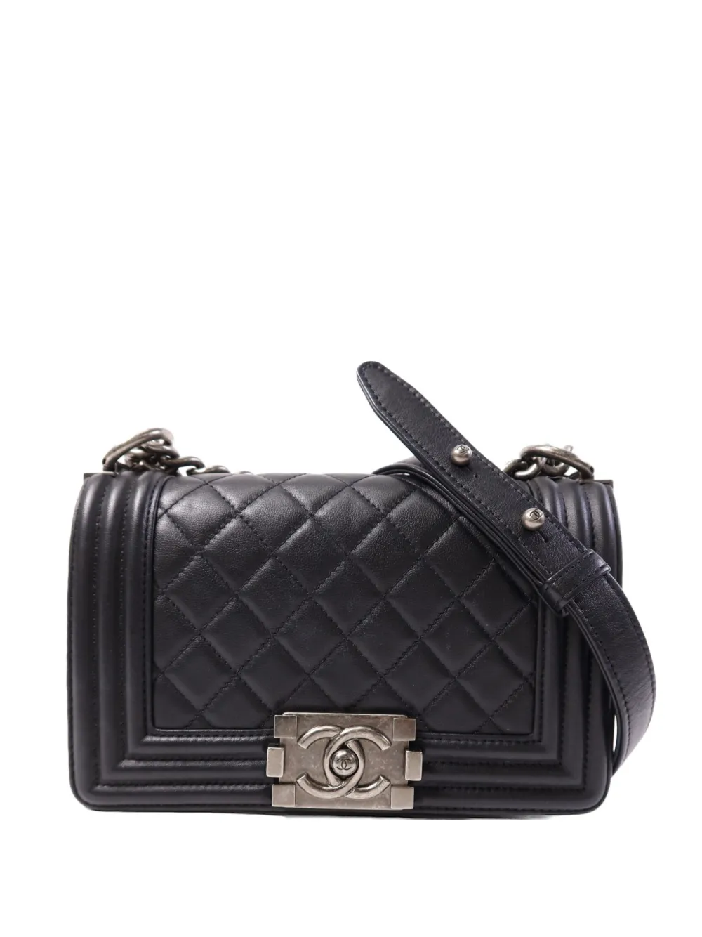 CHANEL Pre-Owned Boy CC turn-lock chain-strap shoulder bag - Nero
