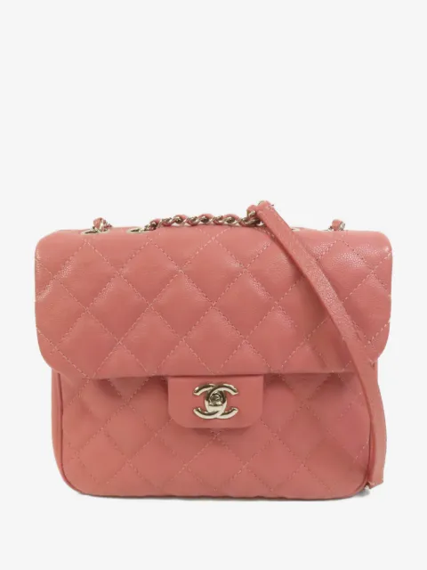CHANEL Pre-Owned 퀼팅 CC 턴락 숄더 백