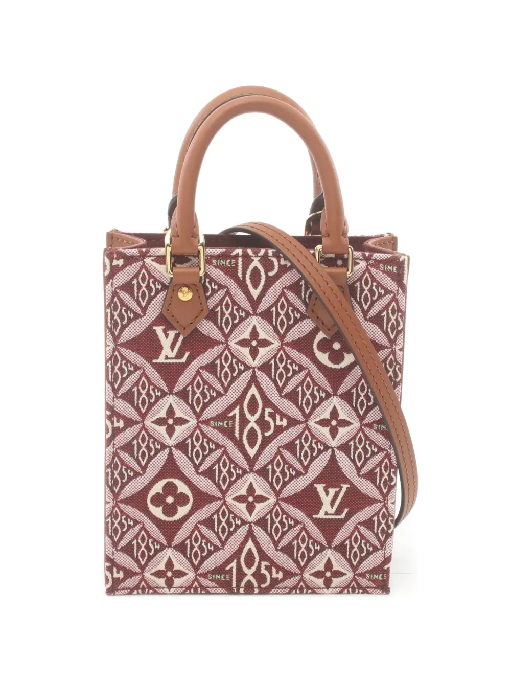 Louis Vuitton Pre-Owned Petit Sac Plat Monogram jacquard tote bag - Red