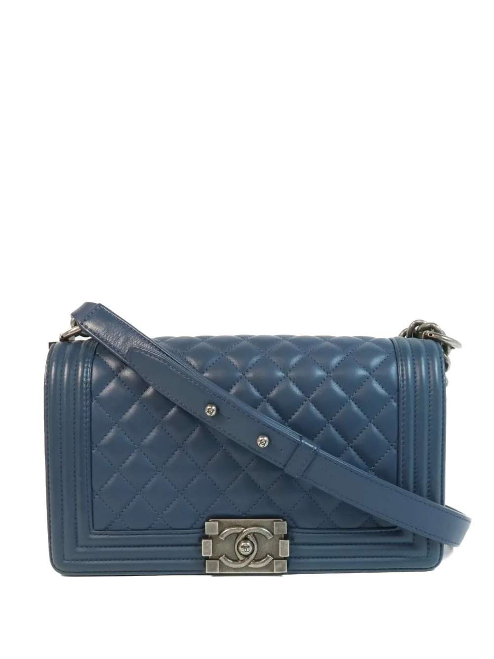 CHANEL Pre-Owned 25 Boy quilted shoulder bag - Blu