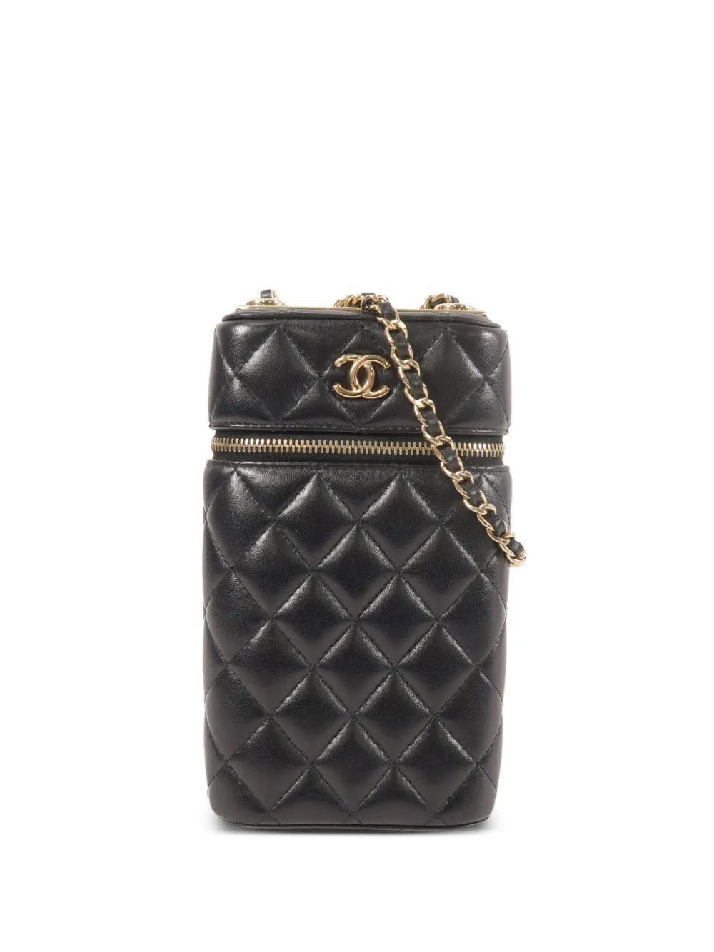 CHANEL Pre-Owned quilted-leather phone-case shoulder bag - Nero