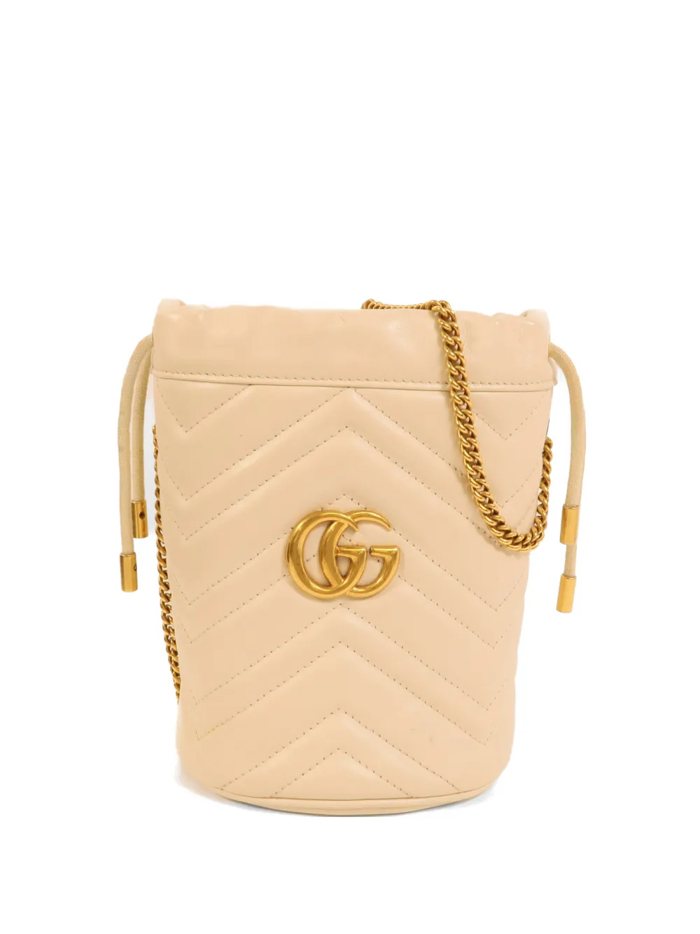 Gucci Pre-Owned GG Marmont chain-strap bucket bag - Toni neutri