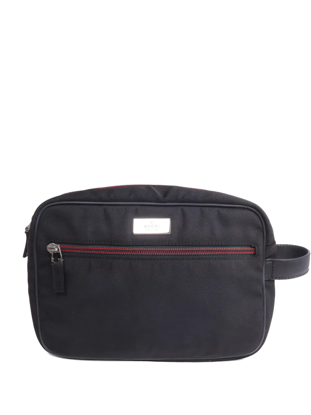 Gucci Pre-Owned GG logo-plaque clutch bag - Nero