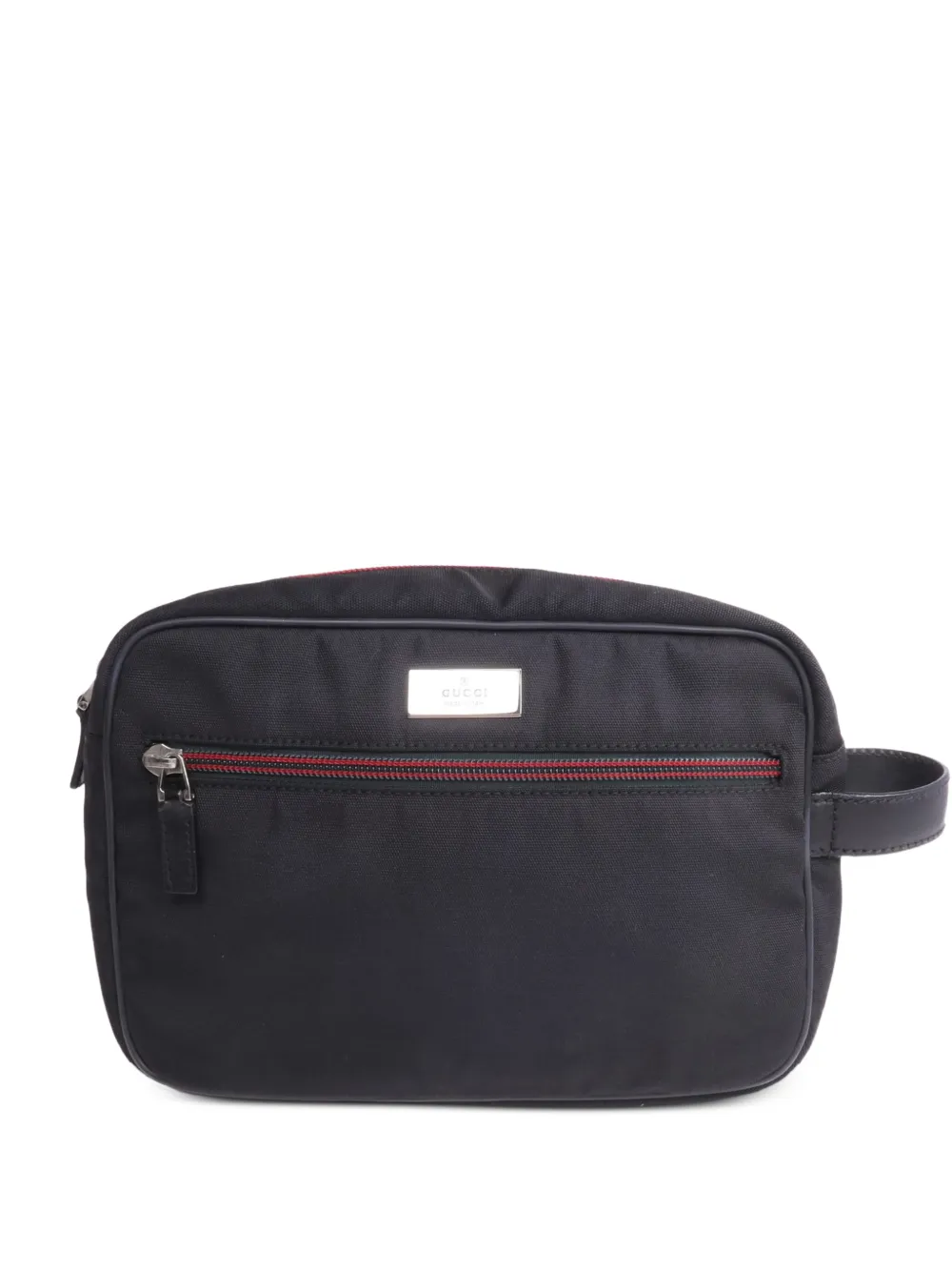Gucci Pre-Owned GG logo-plaque clutch bag - Nero