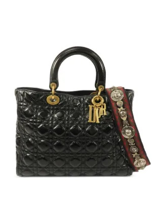 Christian Dior Pre-Owned 2009 Lady Dior Leather Handbag | Black