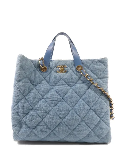 CHANEL Pre-Owned CC turn-lock quilted tote bag
