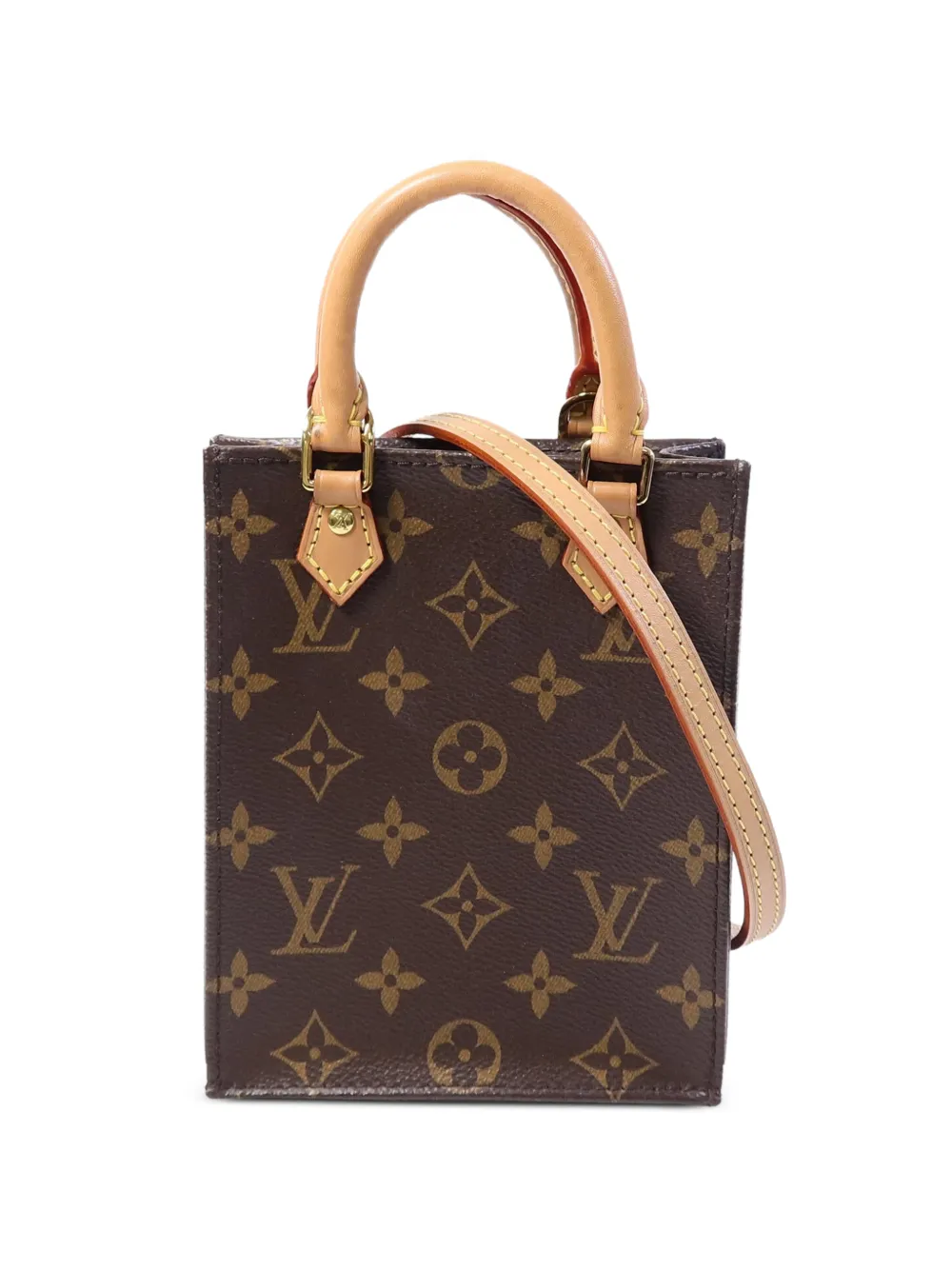 Louis Vuitton Pre-Owned Petit Sac Plat Monogram canvas tote bag - Marrone