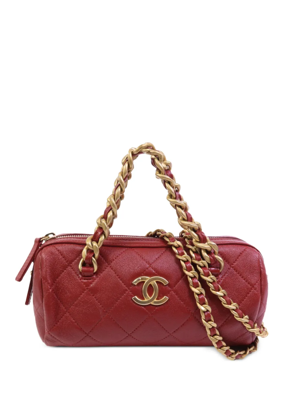 CHANEL Pre-Owned CC quilted shoulder bag - Rosso