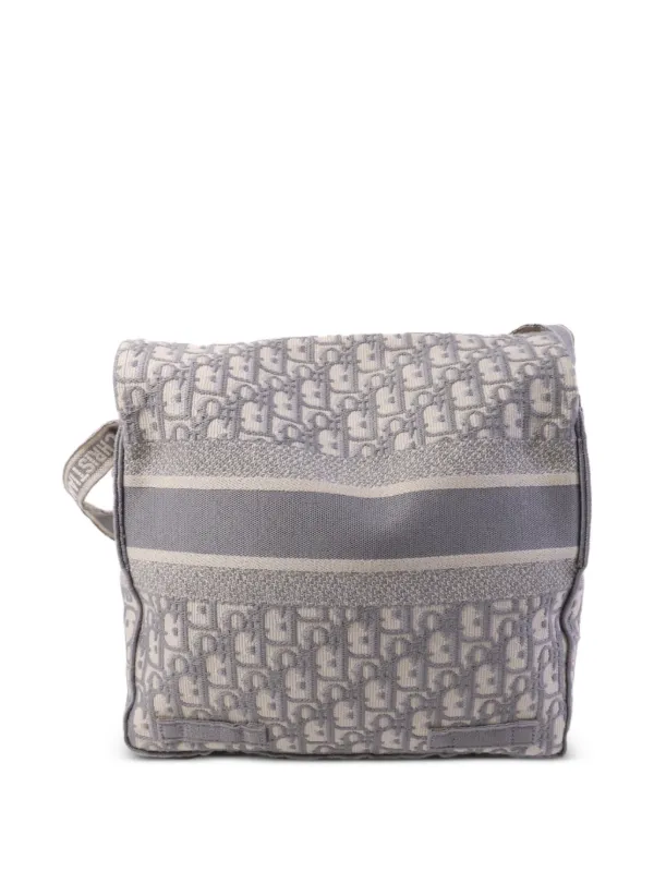 Dior グレーキャンバスポーチ Christian Dior Pre-Owned Oblique Diorcamp Shoulder Bag | Grey