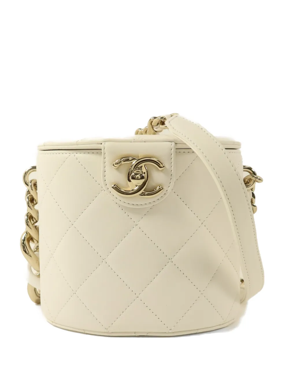 CHANEL Pre-Owned CC diamond-quilting shoulder bag - Toni neutri