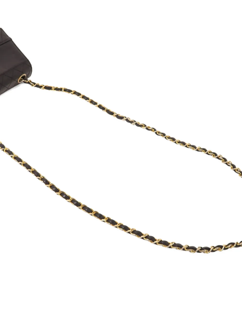 CHANEL Pre-Owned Trapezoid CC schoudertas met draaislot en ketting Zwart