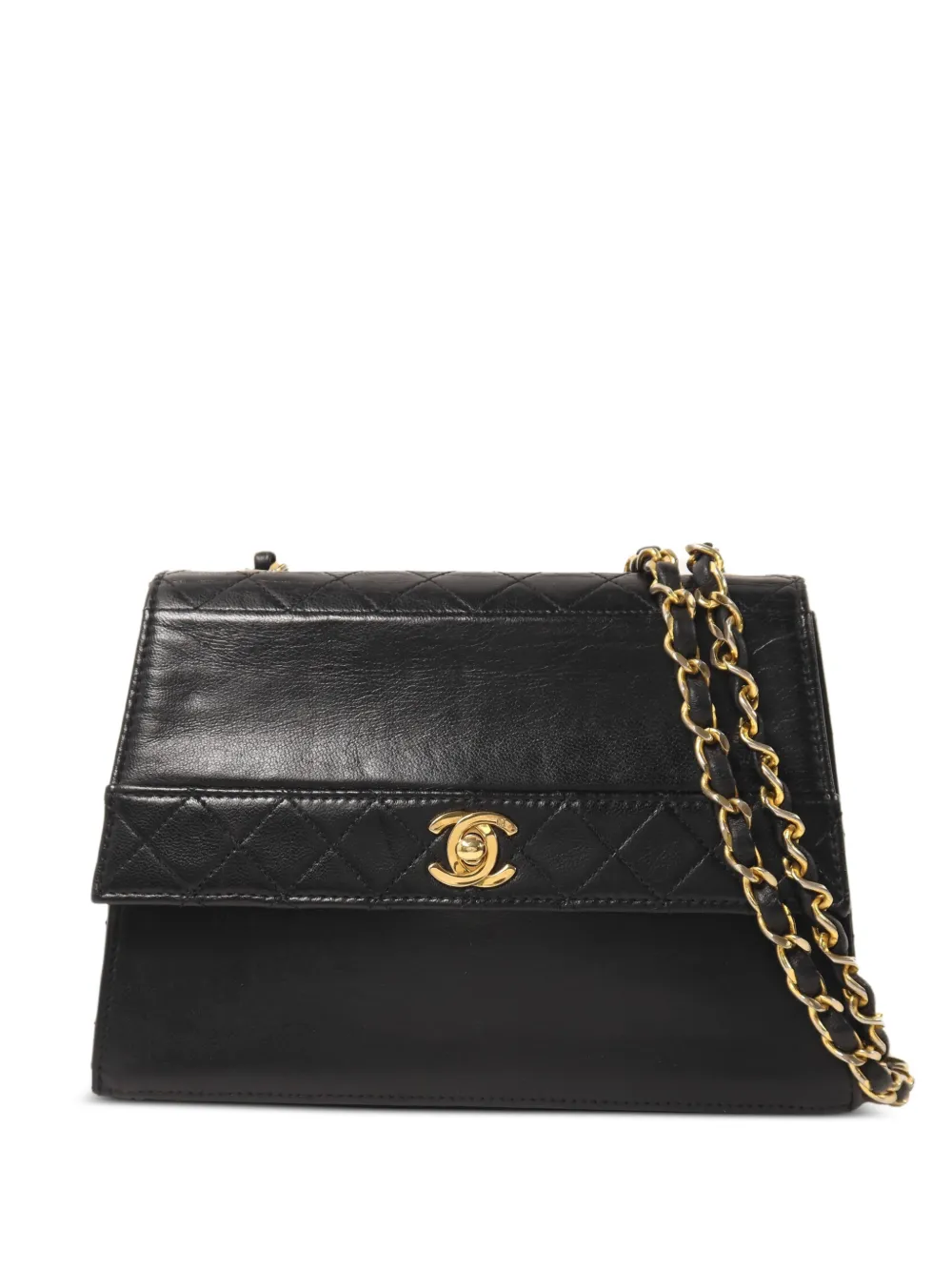 CHANEL Pre-Owned Trapezoid CC turn-lock chain shoulder bag - Nero